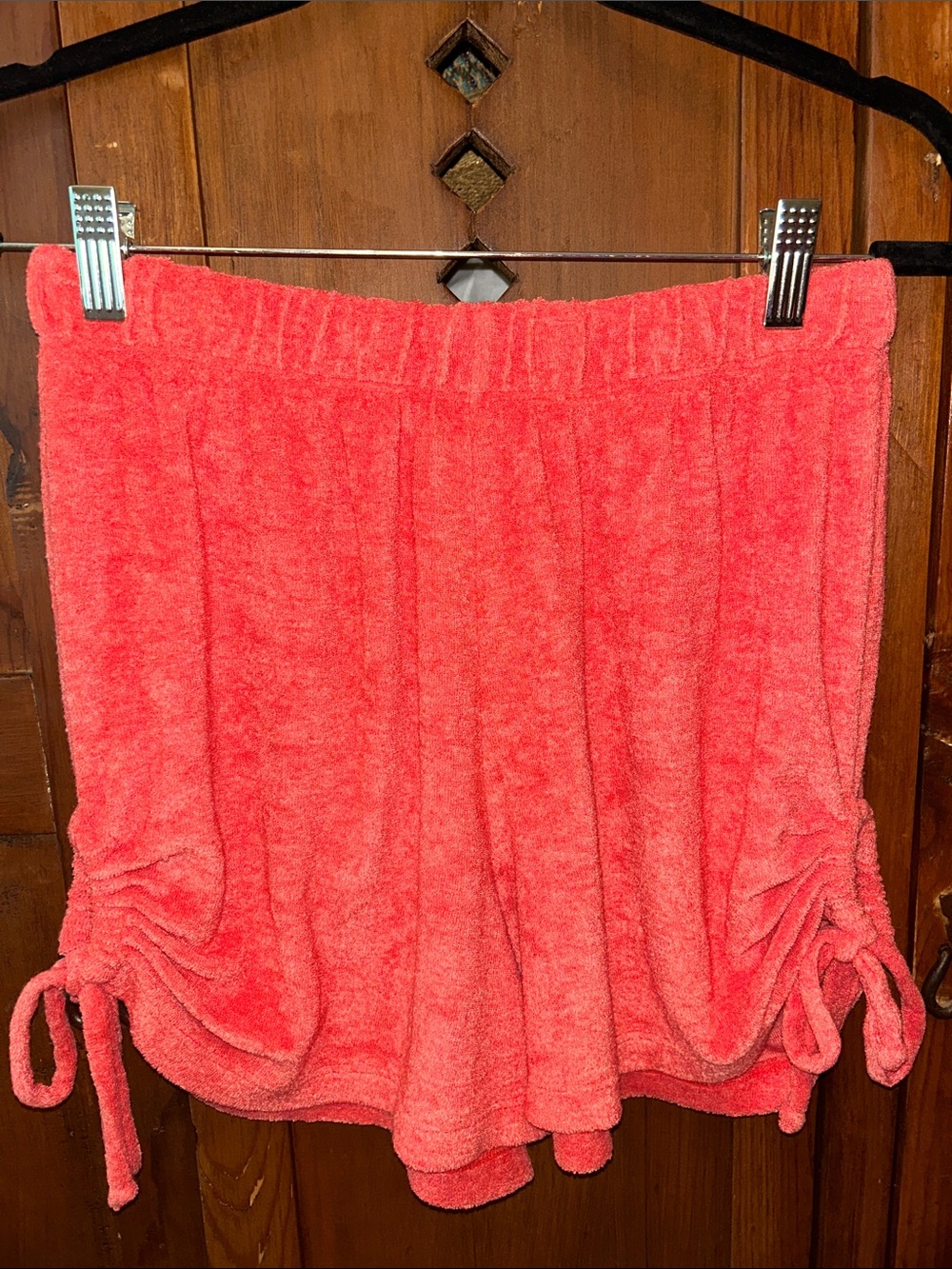Project Social T Coral Terry Drawstring Shorts
